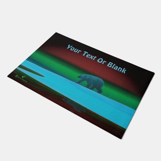 Polarlichter Fußmatte (Schrägansicht)