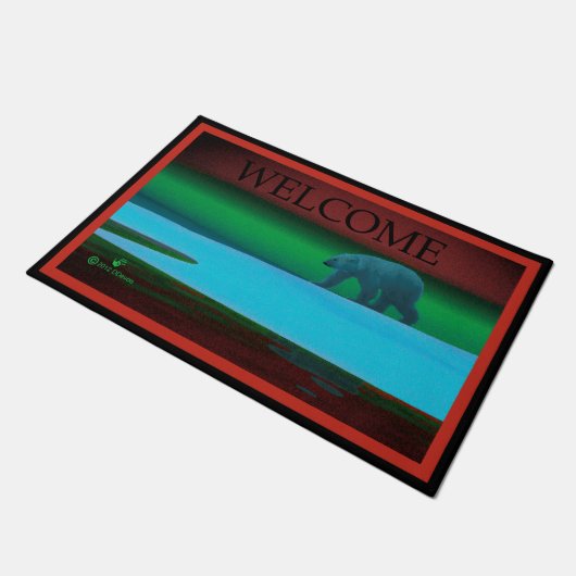 Polarlichter Fußmatte (Schrägansicht)