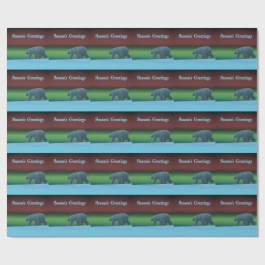 Polarlichter Geschenkpapier (Flach)