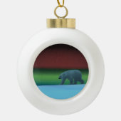 Polarlichter Keramik Kugel-Ornament (Vorderseite)