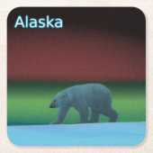 Polarlichter Rechteckiger Pappuntersetzer (Vorderseite)