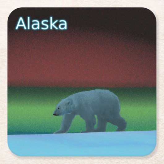 Polarlichter Rechteckiger Pappuntersetzer (Vorderseite)