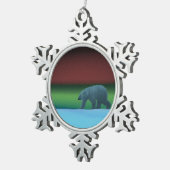 Polarlichter Schneeflocken Zinn-Ornament (Rechts)