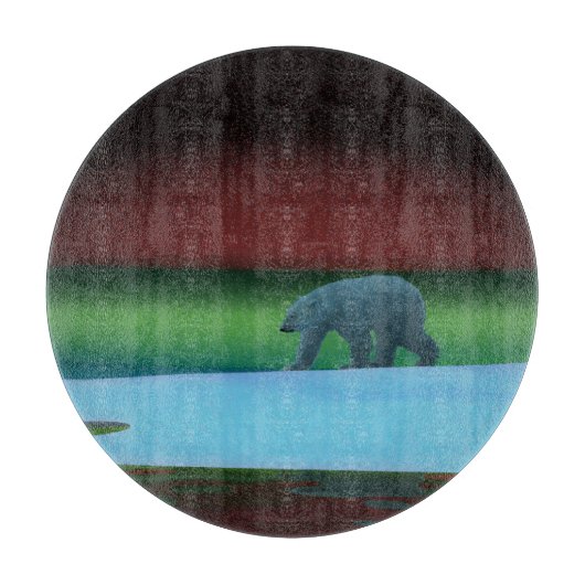 Polarlichter Schneidebrett (Vorderseite)