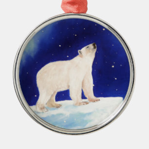 Polarlichter Silbernes Ornament