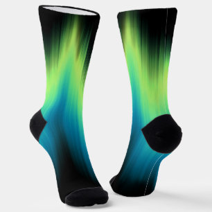 Polarlichter Socken Aurora Kunst Socken Maßgeschne