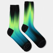 Polarlichter Socken Aurora Kunst Socken Maßgeschne (Rechts)