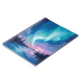 Polarlichter Winter Wasserfarbe Notizblock (Linke Seite)