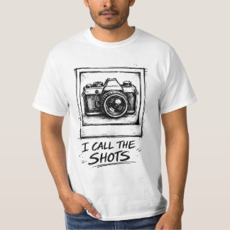 Polaroid Camera Sketch I Call The Shots Sarcastic T-Shirt