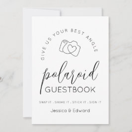 Polaroid Guestbook Best Angle Schwarz-weiß Modern