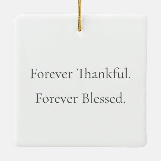 Polaroid Style Foto Ornament - Danke (Rückseite)