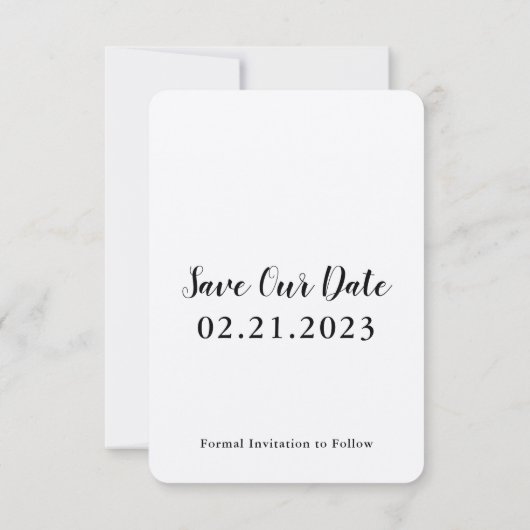 Polaroid Style Save the Date Card mit Bild (Rückseite)