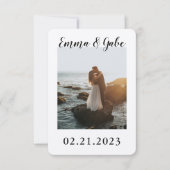 Polaroid Style Save the Date Card mit Bild (Vorderseite)