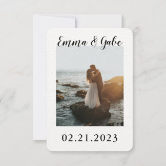 Polaroid Style Save the Date Card mit Bild