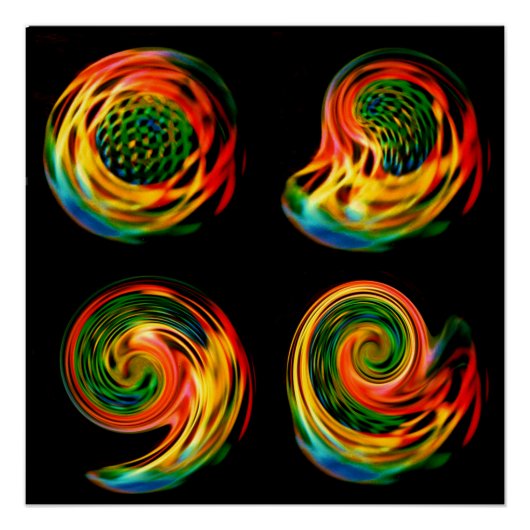 Polaroid SX-70 Foto Light Painting #1 Poster (Vorderseite)