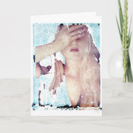 Polaroid-Transfer-Grußkarte mit leerem Innenraum  Karte