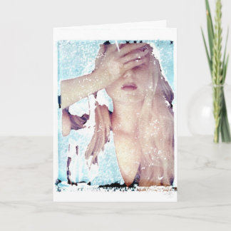 Polaroid-Transfer-Grußkarte mit leerem Innenraum  Karte