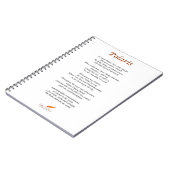 Polarstern-Gedicht auf Notizbuch Notizblock (Linke Seite)