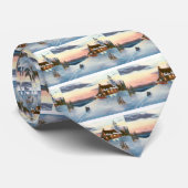 Polarstern-Sonnenuntergang-Krawatte Krawatte (Gerollt)