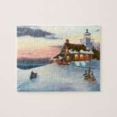 Polarstern-Sonnenuntergang-Puzzlespiel Puzzle (Horizontal)