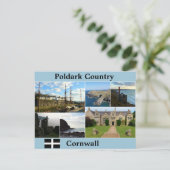Poldark Country Cornwall FotoCollage Postkarte (Stehend Vorderseite)