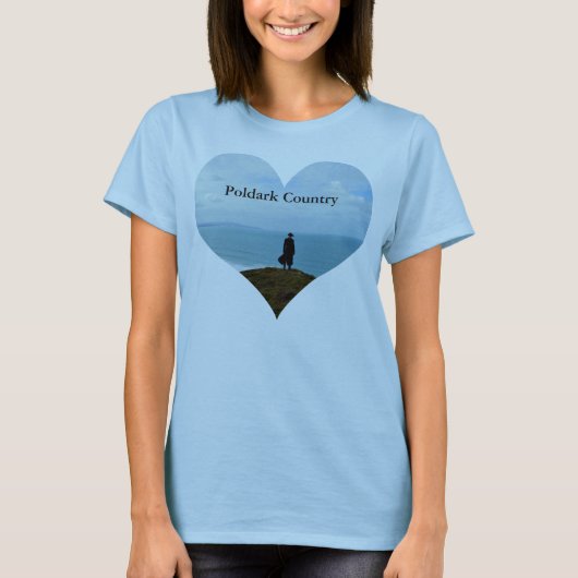 Poldark Country Foto Heart Cornwall England T-Shirt (Vorderseite)