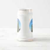 Poldark Land-Bergwerk ruiniert Cornwall England Bierglas (Mittel)