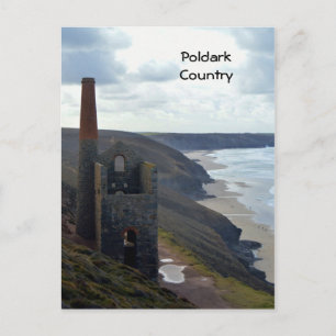 Poldark Land-Foto Cornwall England Postkarte
