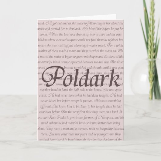 Poldark Quote Karte (Vorderseite)