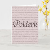 Poldark Quote Karte (Gelbe Blume)