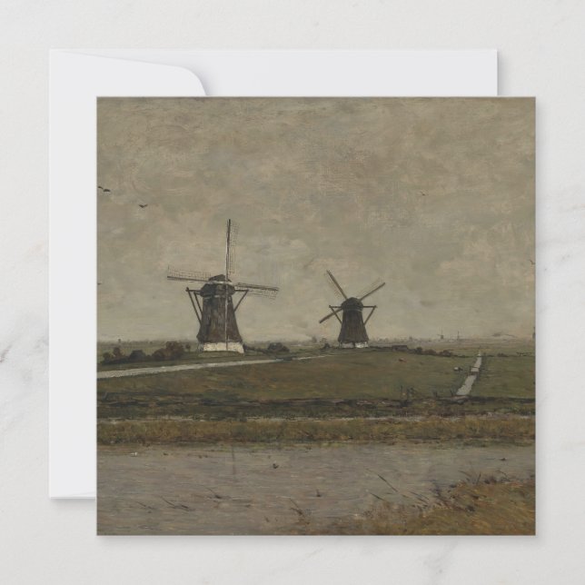 Polder mit Mills bei Overschie (Vorderseite)