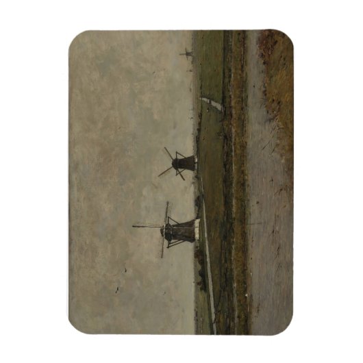 Polder mit Mills bei Overschie Magnet (Vertikal)
