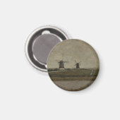 Polder mit Mills bei Overschie Magnet (Vorderseite/Rückseite)
