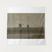 Polder mit Mills bei Overschie Wandteppich (Vorderseite)