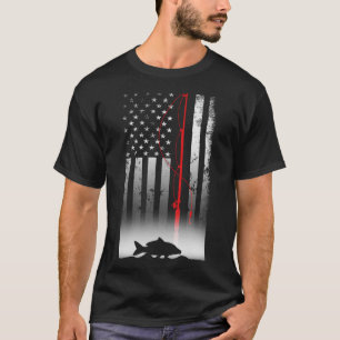 Pole American Flag Geschenk für Patriotische Fisc T-Shirt