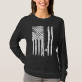 Pole American Flag Männer Frauen Fischer T-Shirt (Vorderseite)