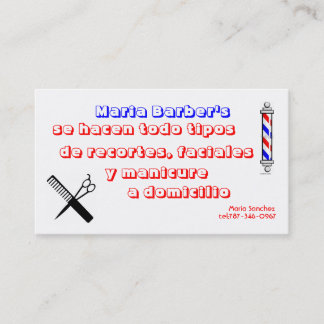 pole barber,… visitenkarte