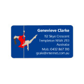 Pole Fitness Adressaufkleber (Vorne)