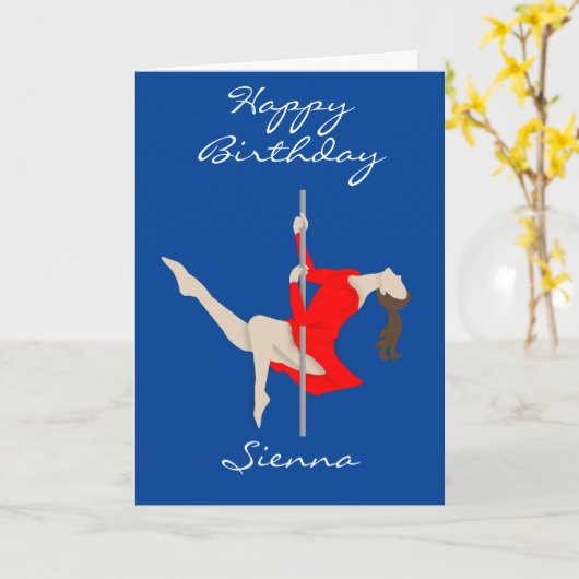 Pole Fitness Karte (Gelbe Blume)