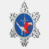 Pole Fitness Schneeflocken Zinn-Ornament (Rechts)