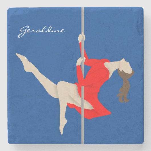 Pole Fitness Steinuntersetzer (Vorderseite)