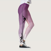 Pole-Fitness-Tanz-lila und rosa Leggings (Rechts)