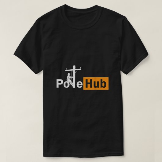Pole Hub Lineman Line Worker Utility Pole Funny Li T-Shirt (Design vorne)