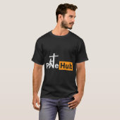 Pole Hub Lineman Line Worker Utility Pole Funny Li T-Shirt (Vorne ganz)