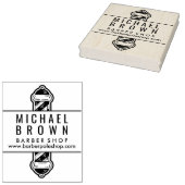 Pole Modern Simple Elegant Barber Gummistempel (Stempel)