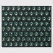 Pole Sport Dance Fitness Mandala Blume Green Blue Geschenkpapier (Flach)