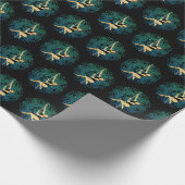 Pole Sport Dance Fitness Mandala Blume Green Blue Geschenkpapier (Ecke)