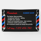 Pole Supply Service Black Red Navy Barrier Shop Banner (Horizontal)