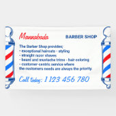 Pole Supply Service Black Red Navy Barrier Shop Banner (Horizontal)