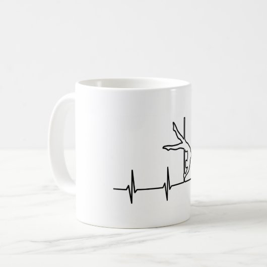 Pole-Tanz-Herzschlag-Kaffee-Tasse Kaffeetasse (Vorderseite Links)